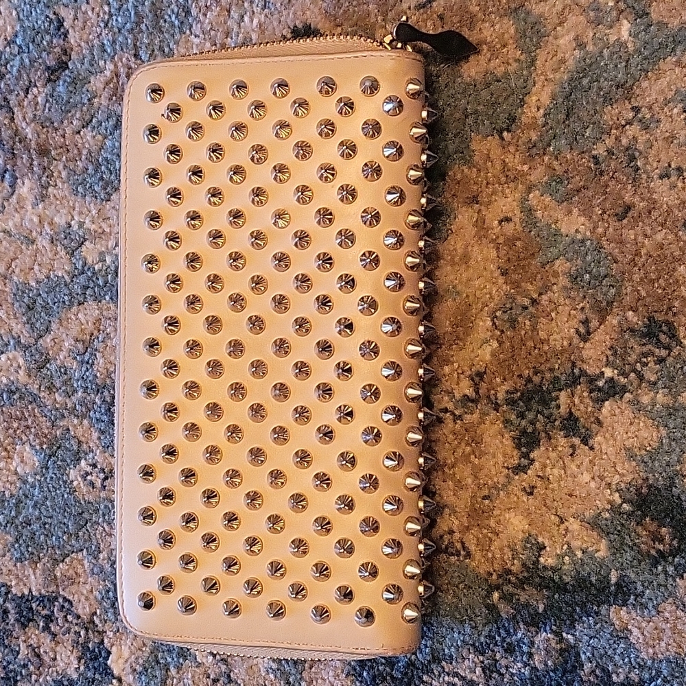 Christian Louboutin spiked zippered walet